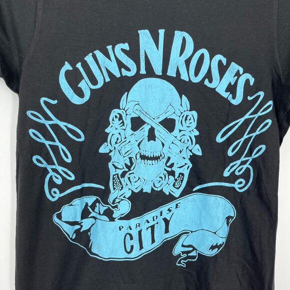 Guns N Roses Paradise City Band Tee Black Women's XS NWOT - Picture 4 of 5
